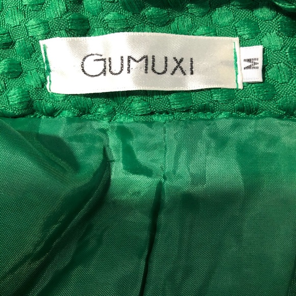 Gumuxi emerald green skirt below knee SZ M - Picture 7 of 9